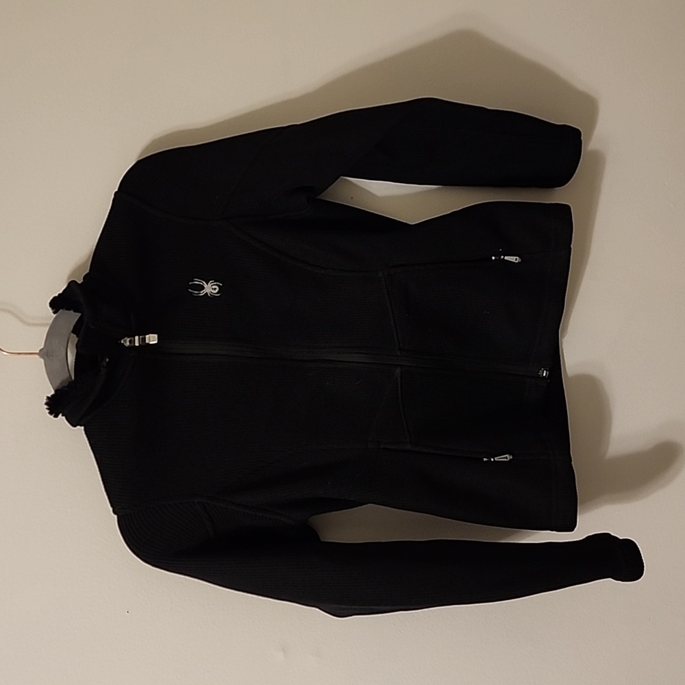 Spyder Black Fuzzy Jacket